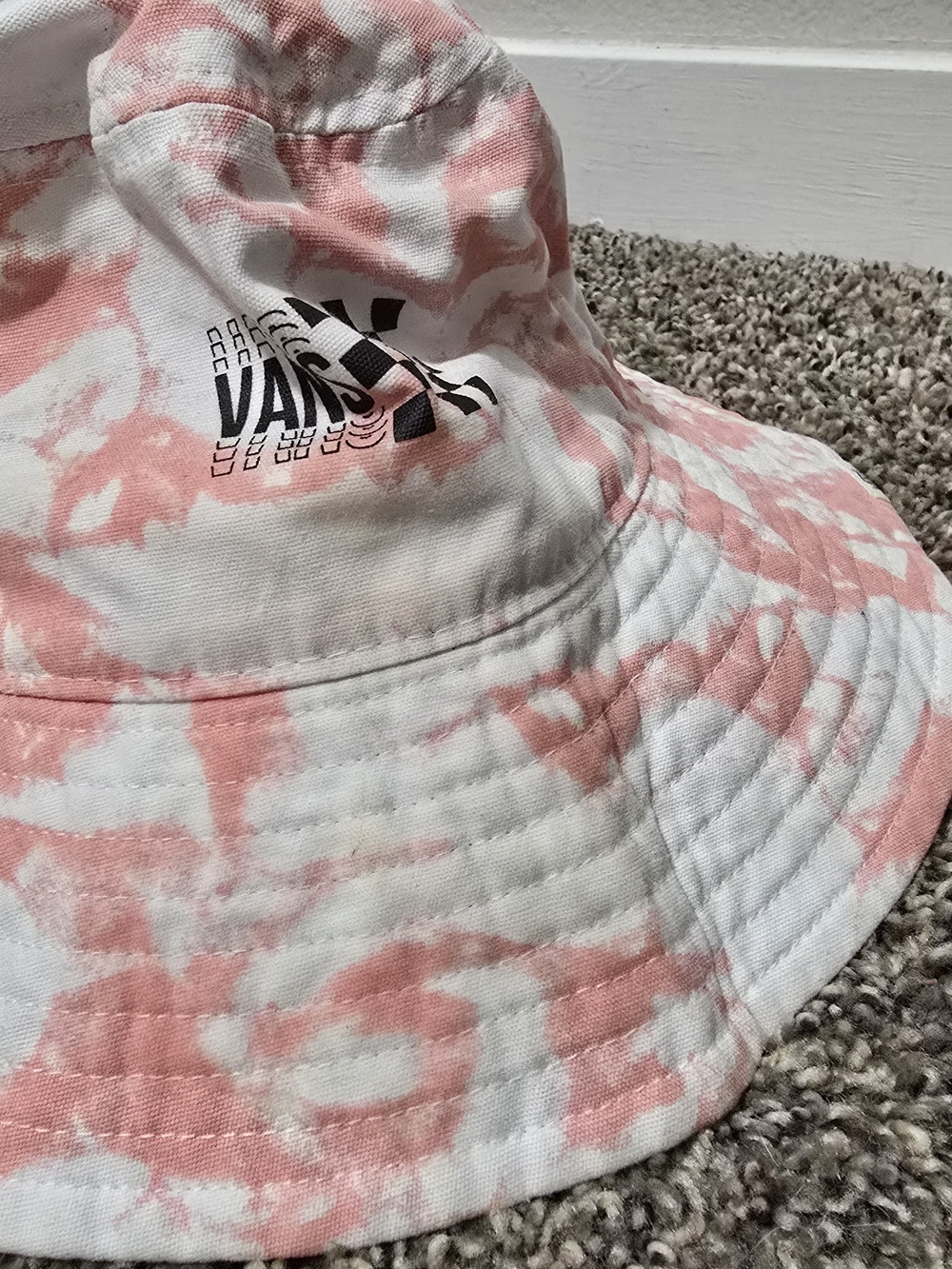 Vans Pink and White Tie-Dye Bucket Hat